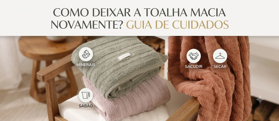 Como deixar a toalha macia novamente? Aprenda os cuidados que aumentam a durabilidade da sua toalha